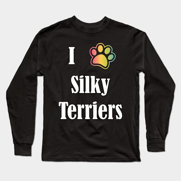 I Heart Silky Terriers | I Love Silky Terriers Long Sleeve T-Shirt by jverdi28